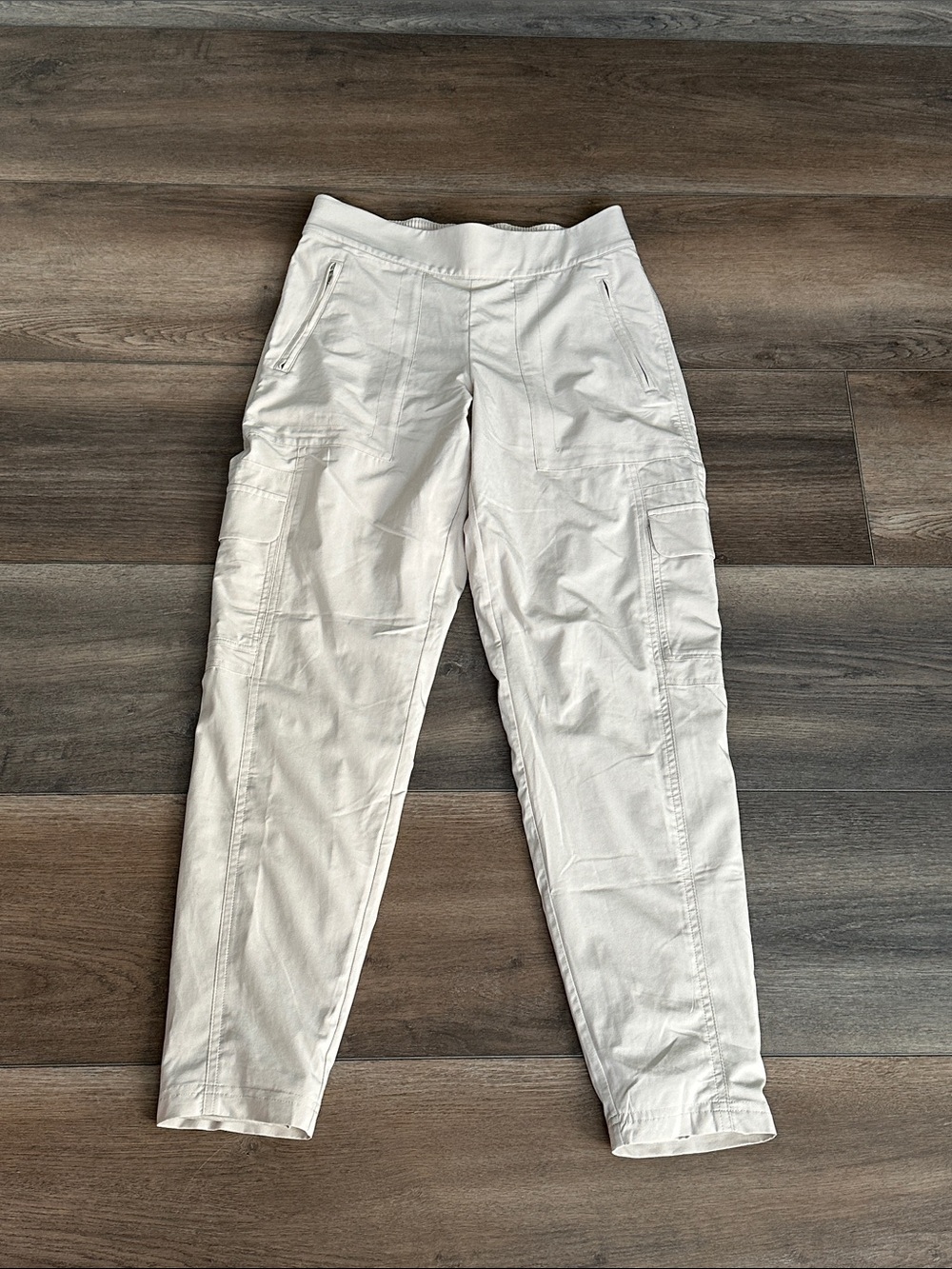 Athleta Off-White Cargo Ankle Pants